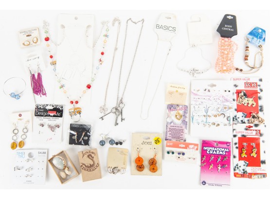 Assortment Of Charms, Studded Earrings & More