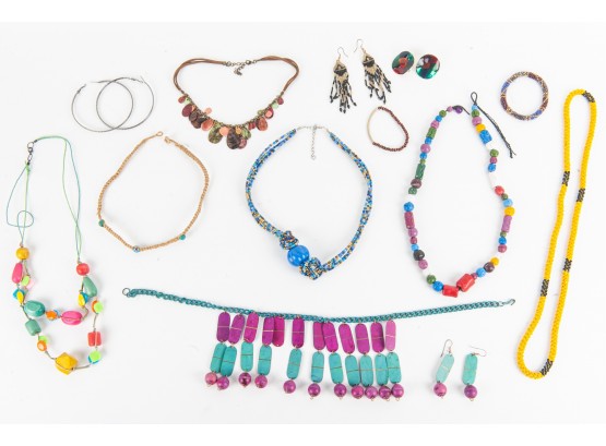 Assortment Of Colorful Beaded Jewelry