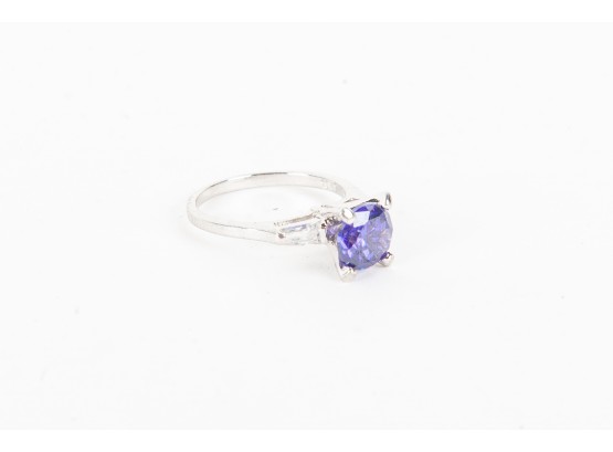 Blue Kyanite 10 Karat White Gold Ring