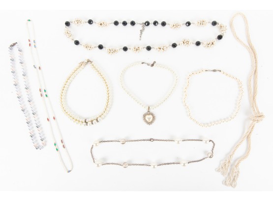 Collection Of Faux Pearl Necklaces