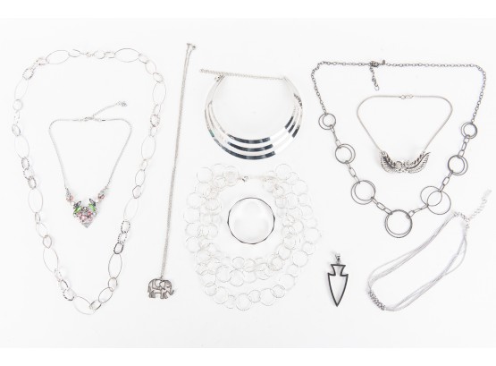Collection Of Contemporary Silver Tone Jewelry