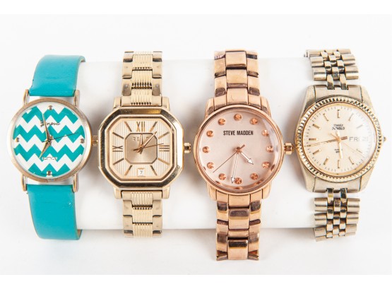Four Watches, Including Steve Madden