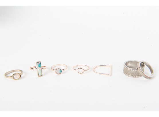 Collection Of Seven Costume Jewelry Rings