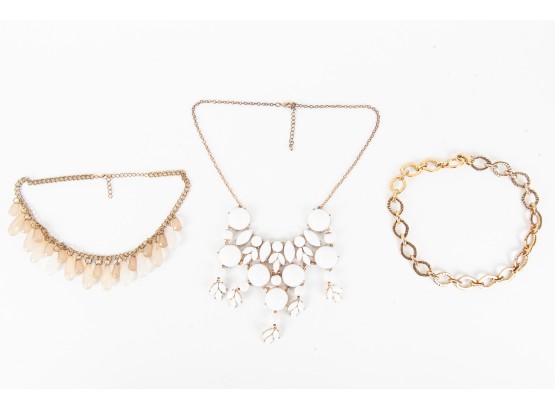Trio Of Contemporary Costume Jewelry Neclaces