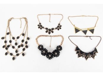 Black & Gold Tone Necklace Collection