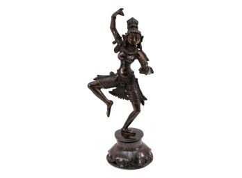 (Brass/Bronze) Indian Female Temple Dancer Figurine