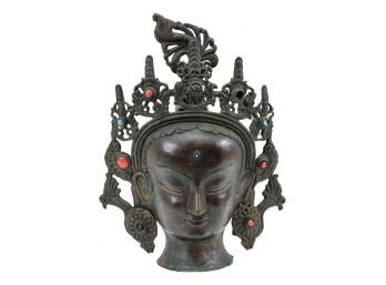 Bronze Temple God Head Figurine