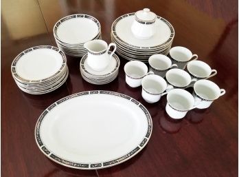 Silverie Fine China 43pcs Porcelain Dinner Service For 8