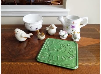 Small Collection Of Spring ThemE Porcelain Tableware & Decor