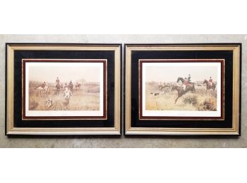 Pair Of Framed Equestrian Art Print