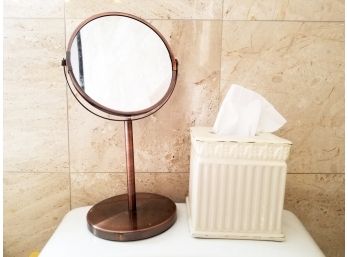 Bathroom/Vanity Accents Incl. Mirror & Tissue Box Holder