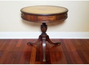 Antique Imperial Of Grand Rapids Solid Mahogany Drum Table/Side Table