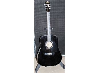 Lauren Acoustic 6 String Black Guitar, Model LA12SBK
