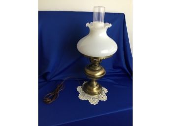 Vintage Lamp White Shade