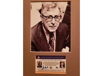 Signed John Wooden Picture