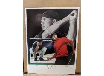 Signed Limited Edition Print Of Tiger Woods