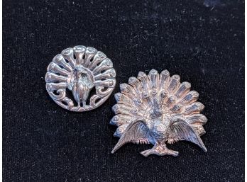 Sterling Silver Peacock Pins