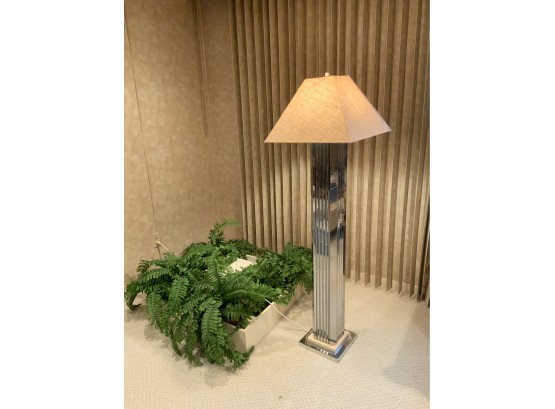 Mid Century Mirrored Floor Lamp W/Box