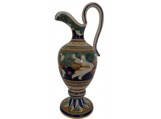 Hand Painted Ewer From Italy
