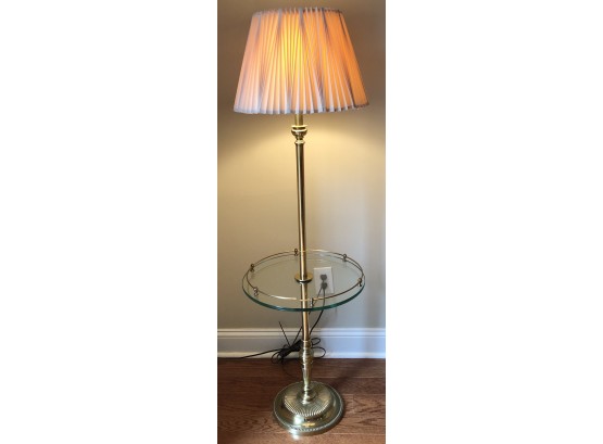Brass And Glass Floor Lamp
