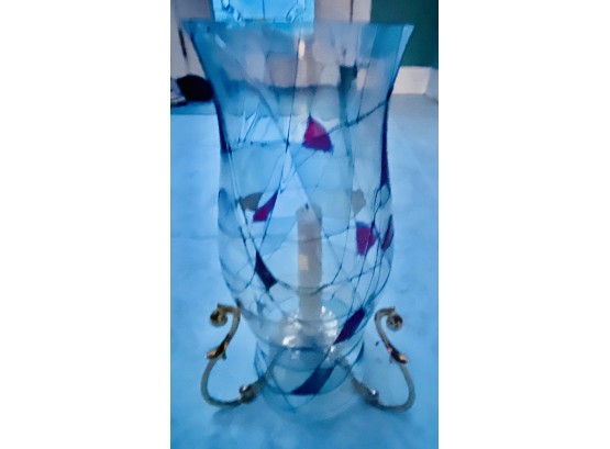 Stained Glass Hurricane Lamp