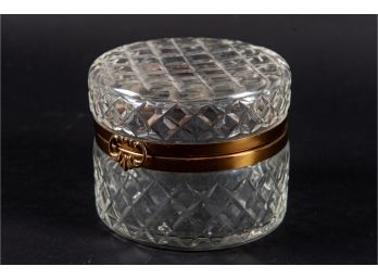 Vintage Cut Glass Powder Jar