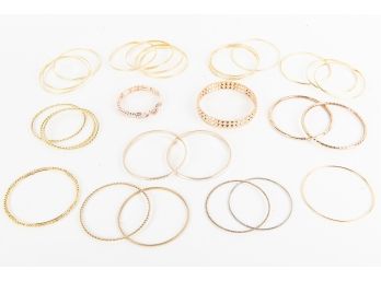 Gold Tone Bangle Collection