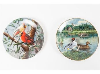 Two Knowles Fine China Limited Edition Bird Themed Collector's Plates