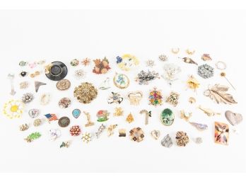 Collection Of Vintage Pins, Brooches, Pendants & Charms