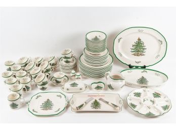 Extensive Collection Of Spode Christmas Tree Pattern Serving Ware