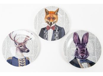 Trio Of Animal Themed Plates By The English Table