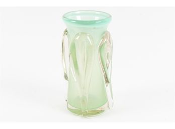 Vintage Signed Art Glass Vase By Kevin Scanlan