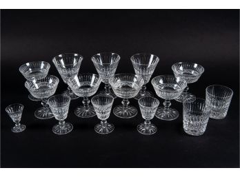 Exquisite Set Of Fifteen Pieces Of Waterford Crystal Stemware