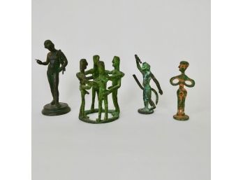 Cabinet Bronzed Iron Statues (4)