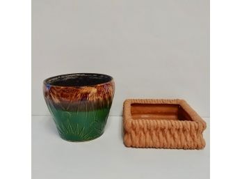 Italian Ceramic Planter & Glazed Pottery Planter