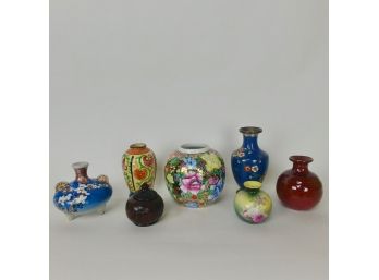 Lot Of Colorful Cabinet Vases (7)
