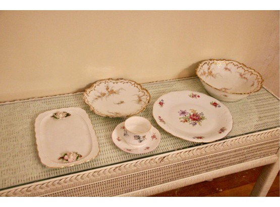 Medley Of Floral Serveware Featuring Limoges