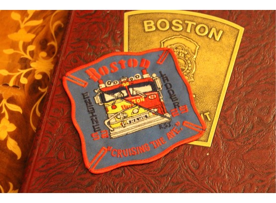 Commemorative Boston Fire Department 1678-1977 Yearbook And Patch