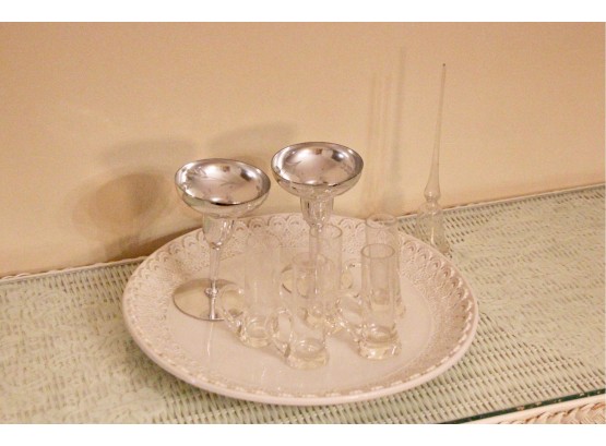 Delicate Table Accessories Featuring Engraved Glass Bell