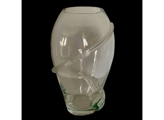 Swirled Glass Art Vase
