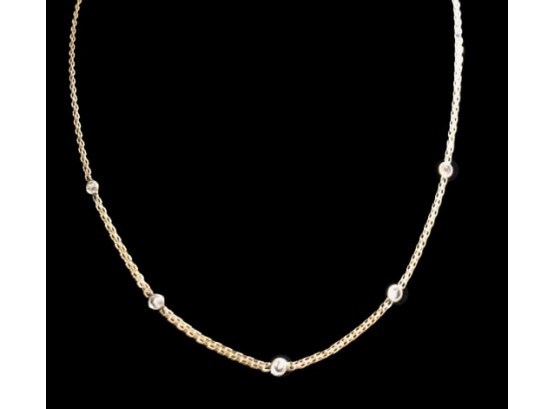 14k Swarvoski Crystal Necklace