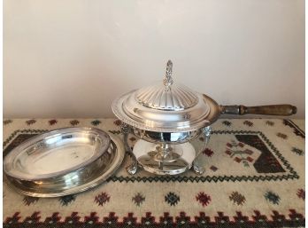 Silver Plated Food Warmer And Dish