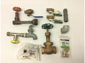 Mixed Vintage Lot Used Plumbing Brass Metal Fittings Parts Hardware Jenkins 3/4 Nibco Valves Hammond