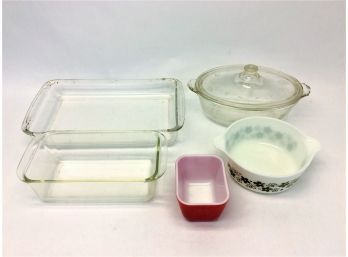 Mixed Vintage Lot Used Pyrex Kitchenware Casserole Dishes Bowls 22 472-B 33 033 633-B 37