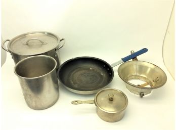 Mixed Lot Kitchen Pots Pans Stainless Metal Carton Unbranded 2 France (Lot 1)