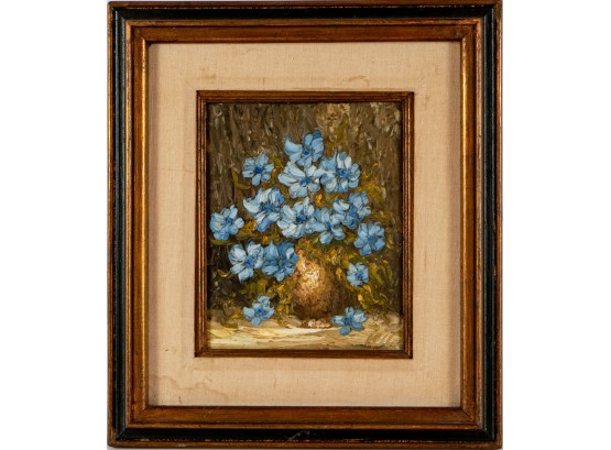 Neil Signed Plallet Oil With Floral Still Life