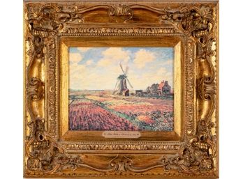 Claude Monet Canvas Giclee Titled 'Tulip Fields In Holland'