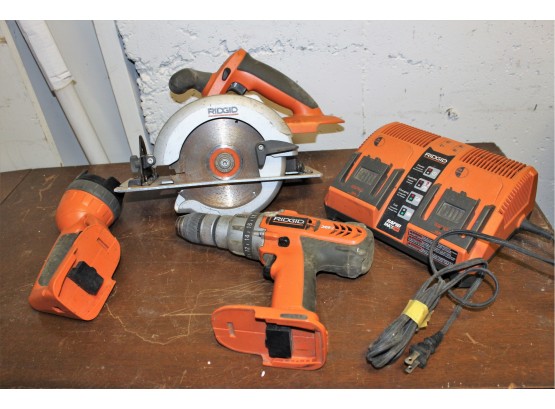 Mixed Lot Ridgid Battery Operated Power Tools - No Batteries Included