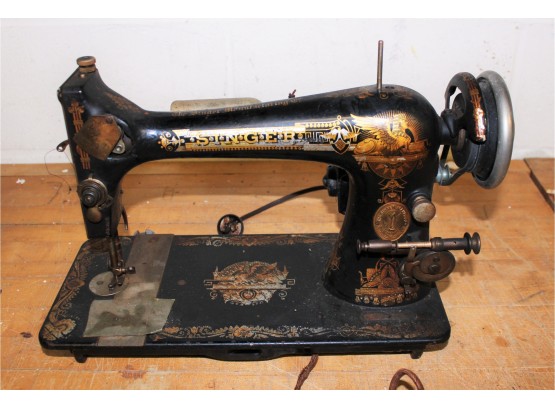 Antique Singer Sphinx Electric Sewing Machine - Untested!