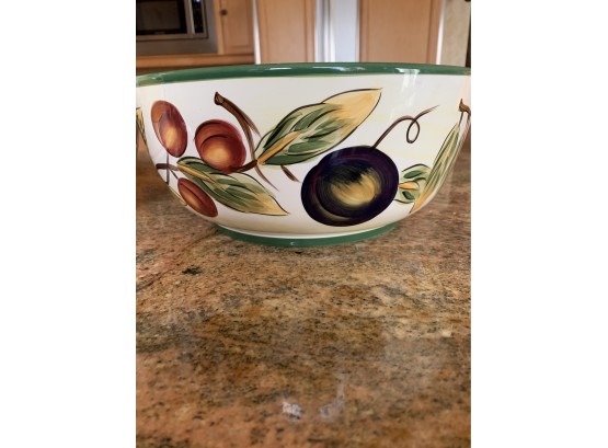 Table Top Gallery, Italian Fruit Pottery Bowl & Jug